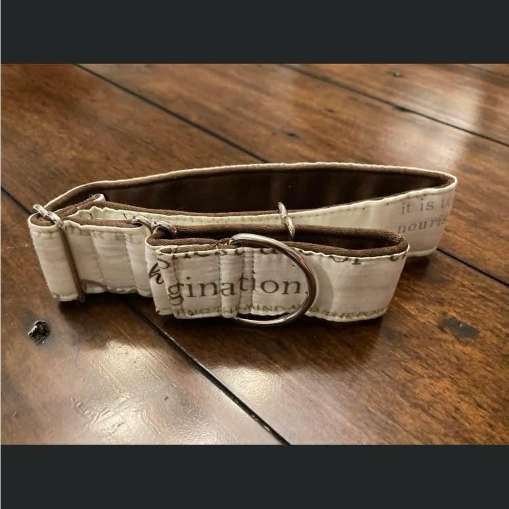 NWOT- Martingale dog collar 1.5” thick, handmade. Well built, chrome hardware.